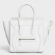 Celine Micro Luggage Bag In White Drummed Calfskin High