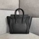 Celine Micro Luggage Bag In Black Drummed Calfskin High