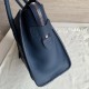 Celine Micro Luggage Bag In Navy Blue Drummed Calfskin High