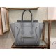 Celine Micro Luggage Bag In Kohl Drummed Calfskin High