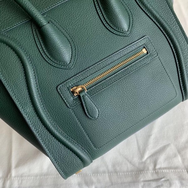 Celine Micro Luggage Bag In Amazone Drummed Calfskin High