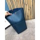 Celine Sangle Bucket Bag In Abyss Blue Grained Calfskin High