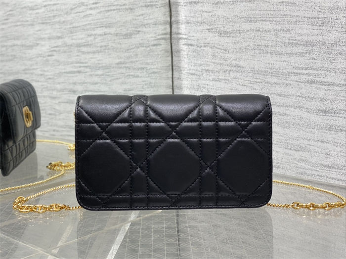 Dior MISS CARO POUCH WITH CHAIN Macrocannage Lambskin High