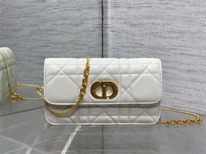 Dior MISS CARO POUCH WITH CHAIN Macrocannage Lambskin High