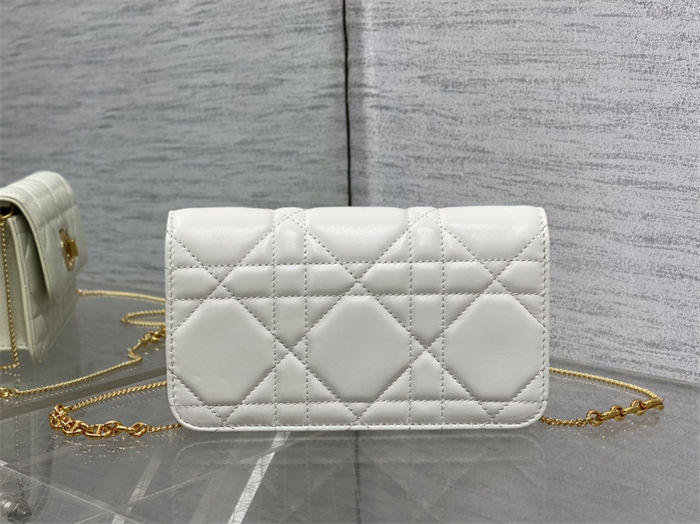 Dior MISS CARO POUCH WITH CHAIN Macrocannage Lambskin High