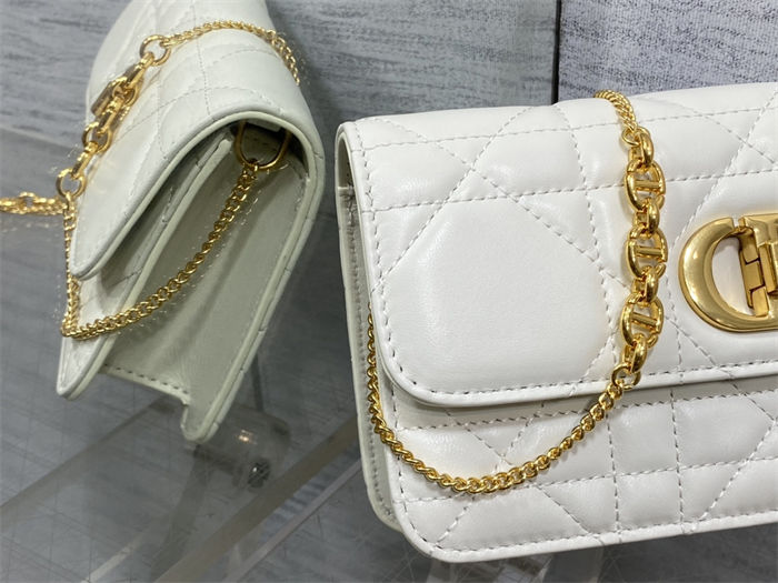 Dior MISS CARO POUCH WITH CHAIN Macrocannage Lambskin High