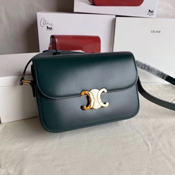 Celine Triomphe Medium Bag Calfskin Amazone High