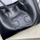 CABAS DRAWSTRING CUIR TRIOMPHE IN SMOOTH CALFSKIN Black High