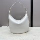 HELOISE CUIR TRIOMPHE BAG IN SUPPLE CALFSKIN White High