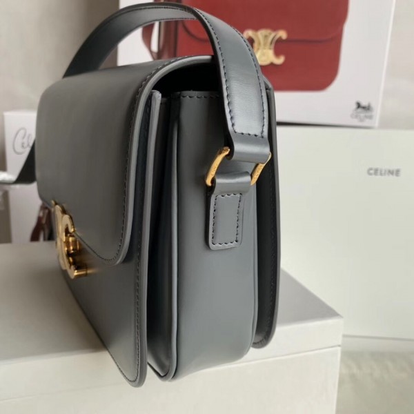 Celine Triomphe Medium Bag Calfskin Grey High