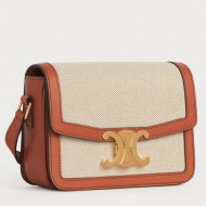 Celine Teen Triomphe Bag Textile And Calfskin High