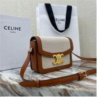 Celine Teen Triomphe Bag Textile And Calfskin High