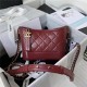 SMALL GABRIELLE HOBO BAG Aged Smooth Calfskin Burgundy High