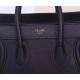 Celine Nano Luggage Bag In Black Drummed Calfskin Gold High