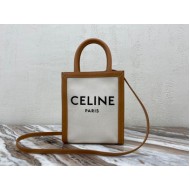 Mini Vertical Cabas Celine In Textile With Celine And Calfskin High