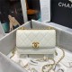 Chanel MINI FLAP BAG Calfskin & Gold-Tone Metal AS2615 White High