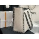 Chanel Shopping Tote Bag Calfskin AS8485 White High