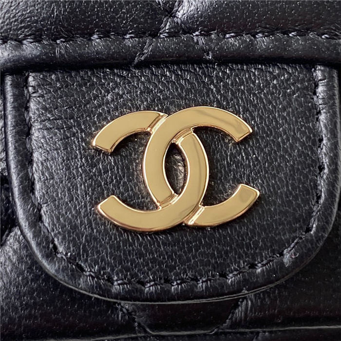 Chanel BELT BAG Lambskin Gold-tone Metal AP2305 Black High