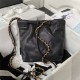 Chanel 22 MINI HANDBAG Shiny Grained Calfskin Black & Gold-Tone Lacquered Metal AS3980 High