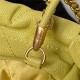 Chanel 22 MINI HANDBAG Shiny Grained Calfskin Yellow & Gold-Tone Lacquered Metal AS3980 High