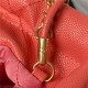 Chanel 22 MINI HANDBAG Shiny Grained Calfskin Orange-Red & Gold-Tone Lacquered Metal AS3980 High