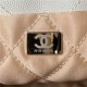 Chanel 22 MINI HANDBAG Shiny Grained Calfskin White & Gold-Tone Lacquered Metal AS3980 High