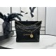 Chanel 22 SMALL HANDBAG Crumpled Calfskin & Gold-Tone Metal AS3260 Black High