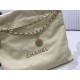 Chanel 22 MEDIUM HANDBAG Shiny Calfskin & Gold-Tone Metal AS3261 Yellow-Lt High