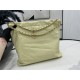 Chanel 22 MEDIUM HANDBAG Shiny Calfskin & Gold-Tone Metal AS3261 Yellow-Lt High