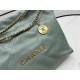 Chanel 22 SMALL HANDBAG Shiny Calfskin & Gold-Tone Metal AS3260 Lake High