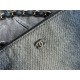 Chanel 22 SMALL HANDBAG Denim & Silver-Tone Metal AS3260 Gradient High