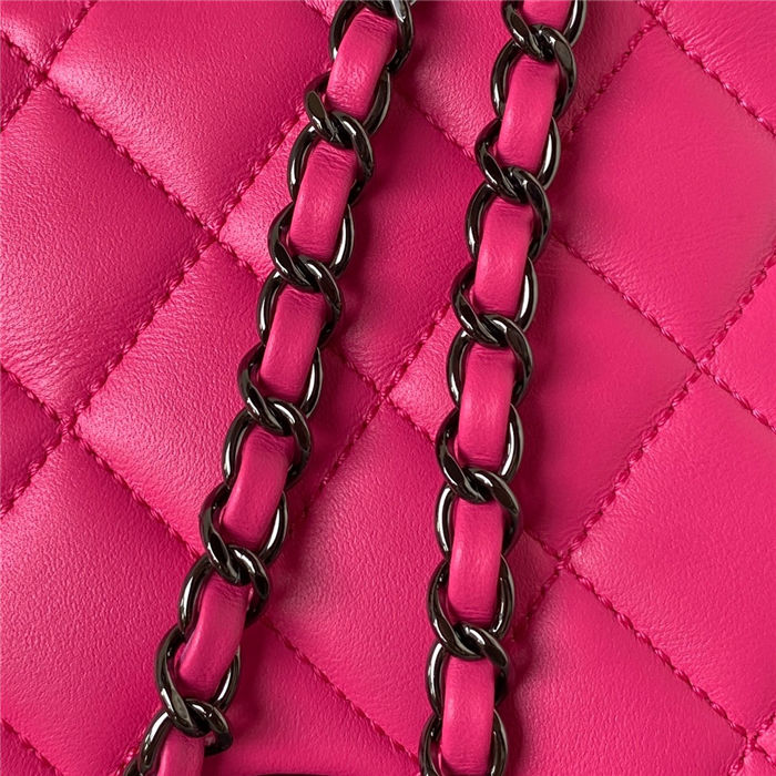 Chanel STAR HANDBAG Lambskin & Pewter-Tone Metal AS4579 Fuchsia A