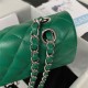 Small CLASSIC HANDBAG Lambskin Silver Metal Green A