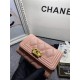 BOY Chanel CARD HOLDER Grained Calfskin & Gold-Tone Metal High