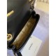 MINI FLAP BAG Lambskin Glass Pearls Imitation Pearls Strass Gold Silver & Ruthenium Finish Metal Black High