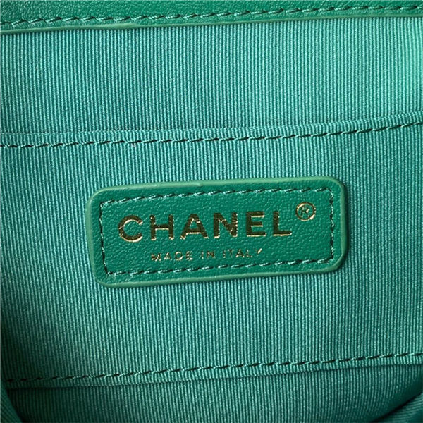 Chanel Duma Backpack 2908 Lambskin Gold-Tone Metal Green A