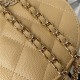 Clutch with Chain Grained Calfskin Zirconium & Gold-Tone Metal AP2736 A