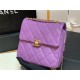 BACKPACK Grained Calfskin & Gold-Tone Metal AS3108 Purple High