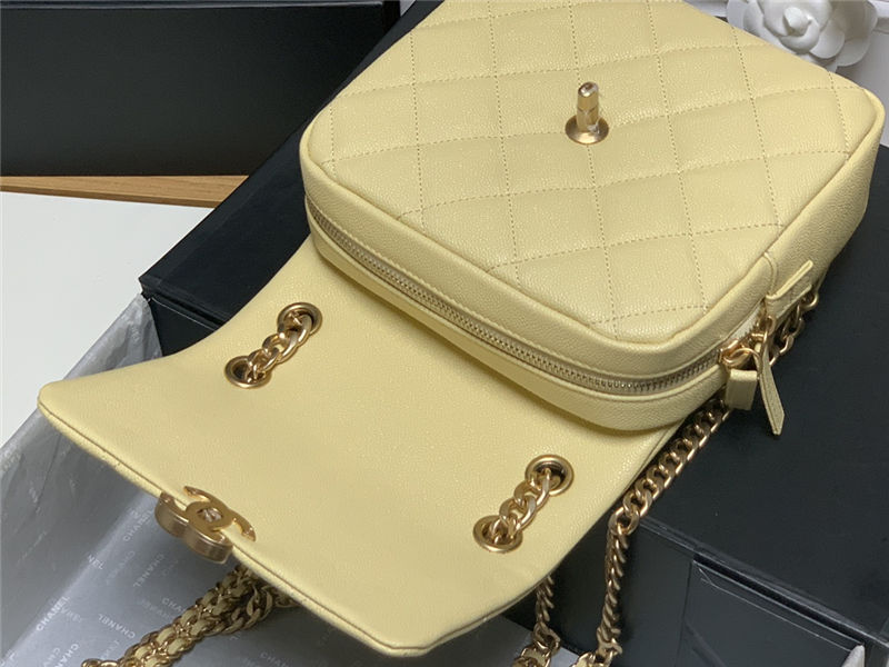 BACKPACK Grained Calfskin & Gold-Tone Metal AS3108 Beige High