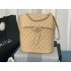 Chanel Large Backpack Lambskin 91122 Silver-Metal Nude High