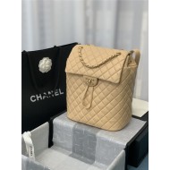 Chanel Large Backpack Lambskin 91122 Gold-Metal Nude High