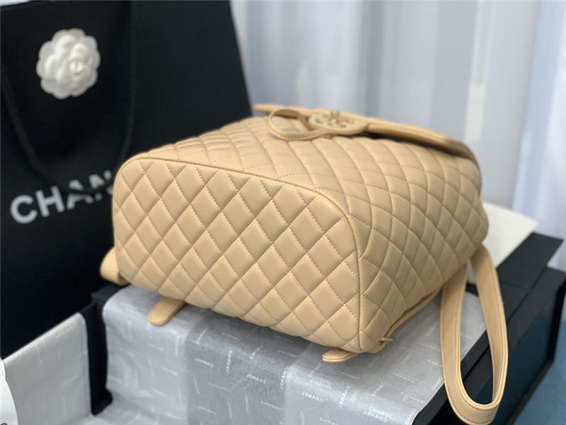 Chanel Large Backpack Lambskin 91122 Gold-Metal Nude High