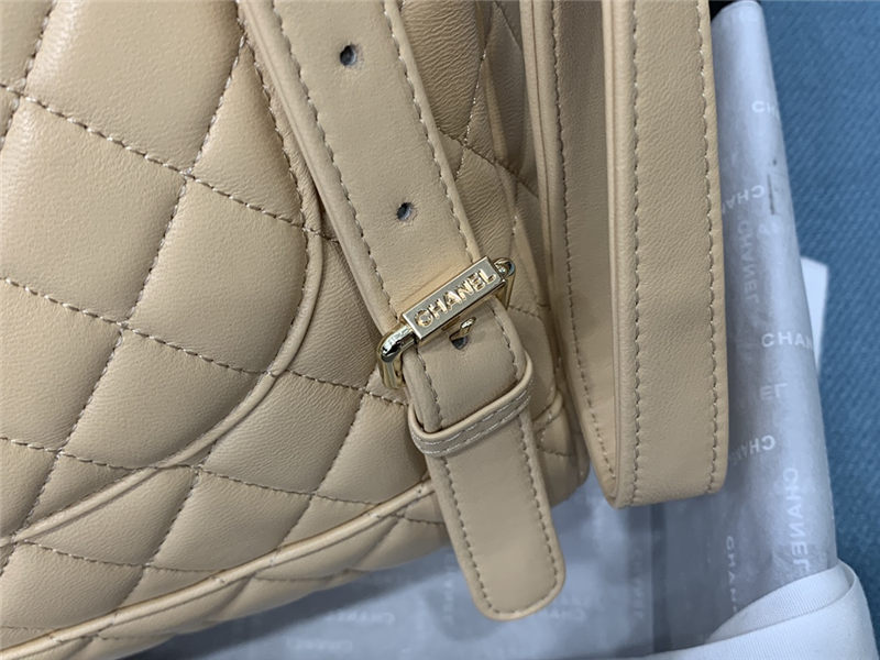 Chanel Large Backpack Lambskin 91122 Gold-Metal Nude High