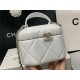 Chanel SMALL VANITY CASE Lambskin & Gold Metal AS2630 Grey High