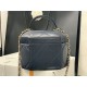 Chanel SMALL VANITY CASE Lambskin & Gold Metal AS2630 Navy High