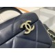 Chanel SMALL VANITY CASE Lambskin & Gold Metal AS2630 Navy High