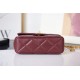 Chanel MINI FLAP BAG AS2693 Lambskin & Gold Metal Burgundy High