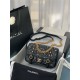 Chanel FLAP BAG Aged Calfskin & Gold-Tone Metal AS2696 Black High