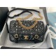 Chanel FLAP BAG Aged Calfskin & Gold-Tone Metal AS2696 Black High