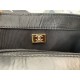 Chanel FLAP BAG Aged Calfskin & Gold-Tone Metal AS2696 Black High